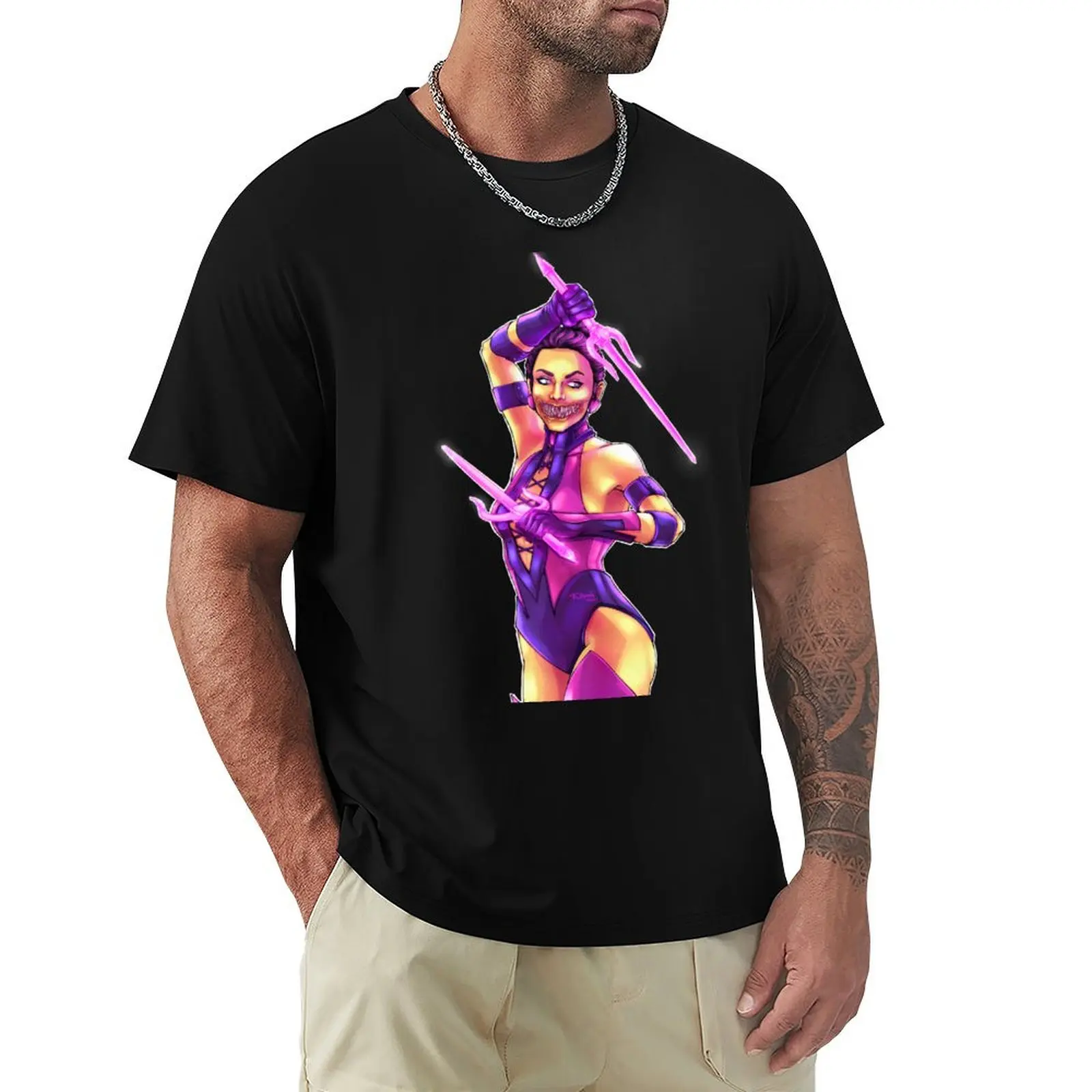 Klassic Mileena T-Shirt Vintage Print Crew Neck Tee