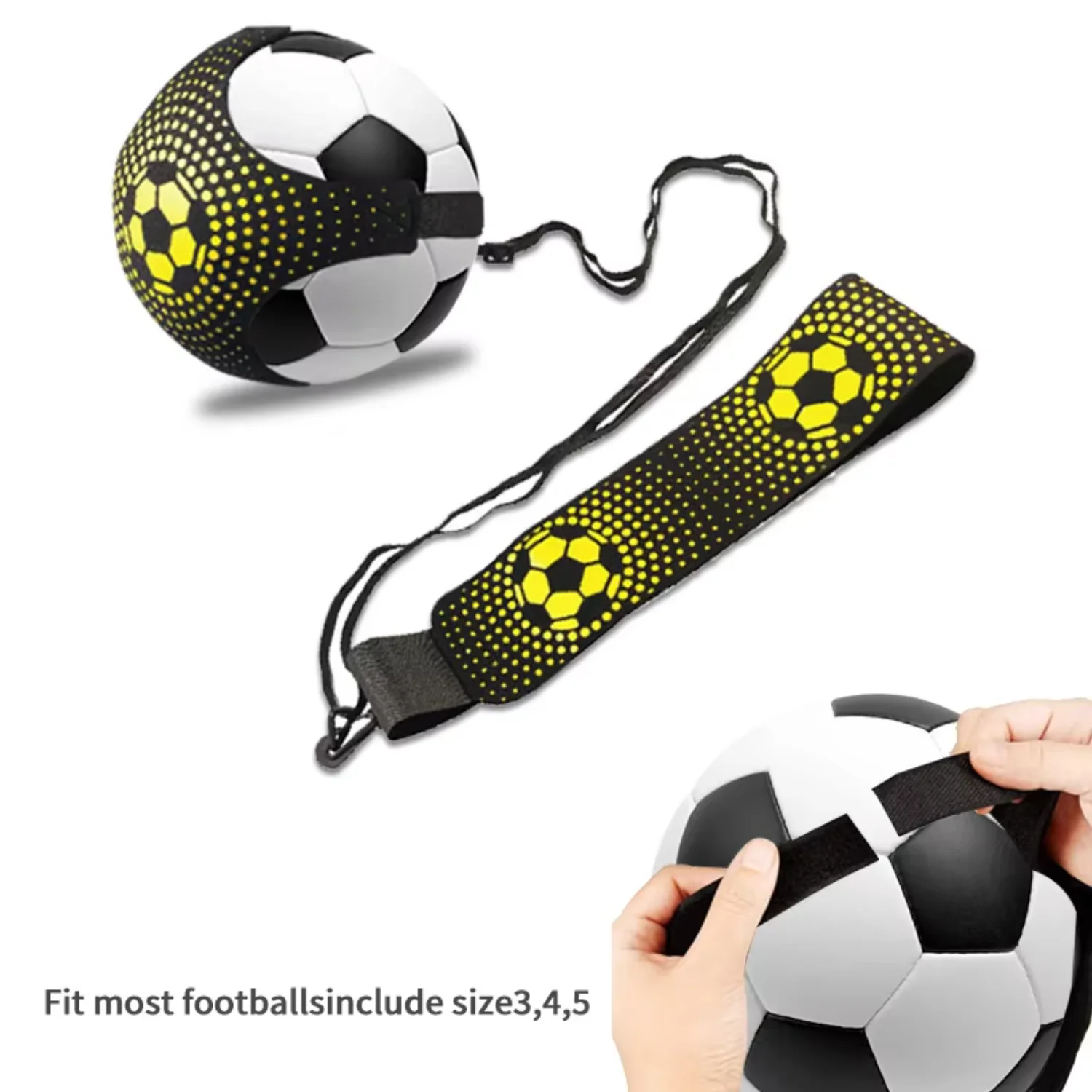 Football training belt Adjustable Football Kick Trainer Soccer Ball Solo Practice Training Equipment Soccer Trainer Elastic Belt