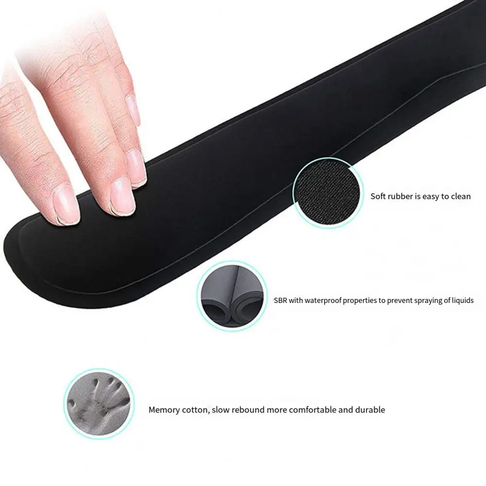 Anti-fatigue Wrist Support Mouse Pad Ergonomic Mouse Pad Keyboard Wrist Set for Pain Relief Easy Typing Soft Memory for Office