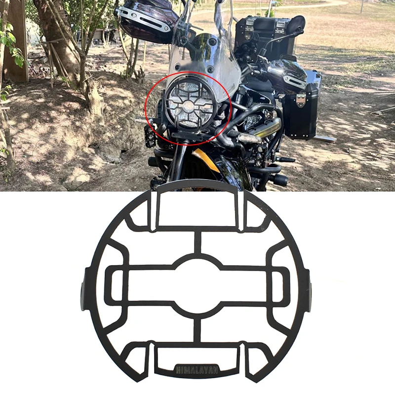 Headlight Guard For Himalayan 450 2024- Himalayan450 Headlight Shield Guard Protector Headlamp Mesh Grille Cover HIMALAYAN