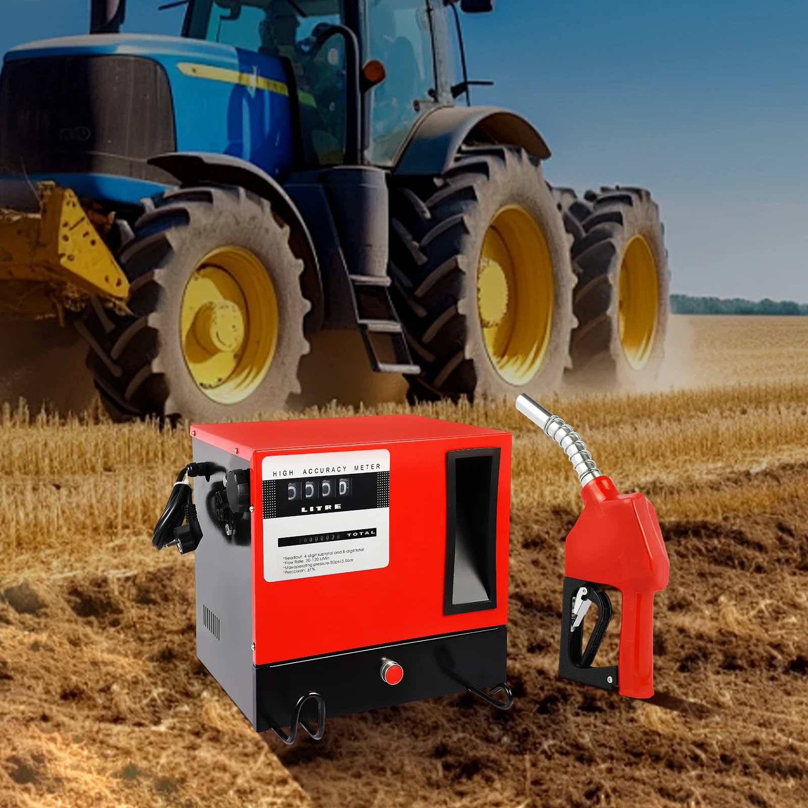 Kit de pompe électrique Diesel 220V, 550W, dosage, Machine de ravitaillement, transfert Diesel auto-amorçant pour véhicules, tracteurs, bateaux