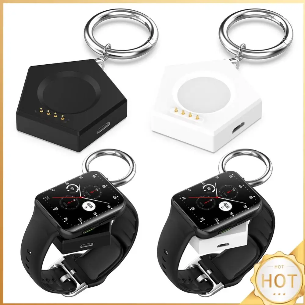 Magnetic Charger Wireless Charging Base with Keychain Type-C/Micro Port for Oneplus Watch2 OPPO Watch X/4pro/3 Pro/3/2/SE