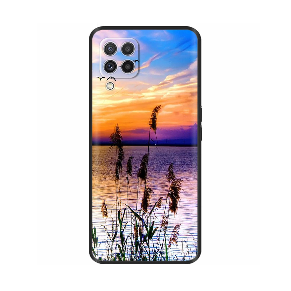 Per Samsung Galaxy A12 M12 F12 Custodia 2021 Fiore Verniciato In Silicone Protegge La Copertura Per SamsungA12 A 12 M 12 SM-M127F Fundas Paraurti