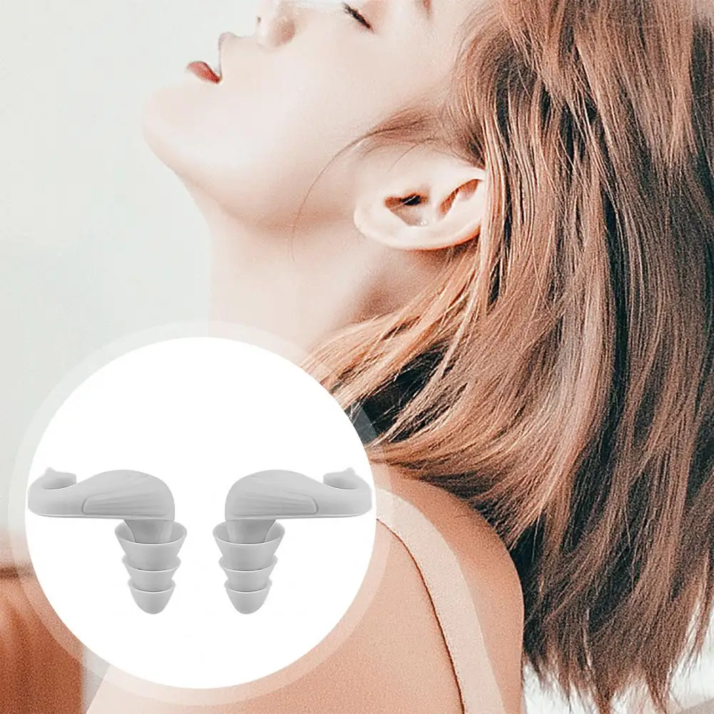 Umbrella-shaped Fit Earplugs Portable Dolphin Sleeping Earplugs 40db Noise Reduction for Workshops Naps Students Waterproof