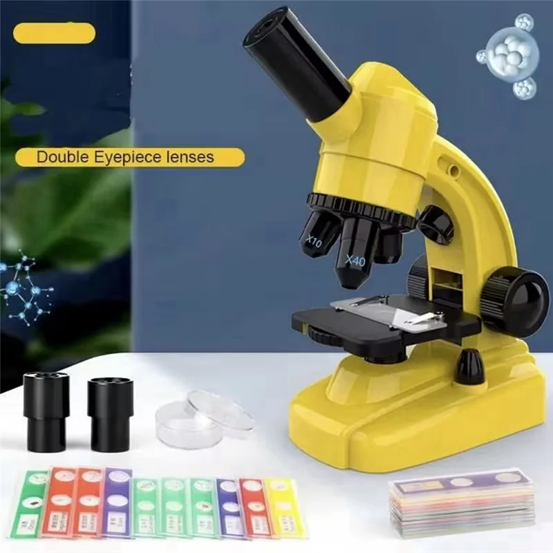 

ABVJ-Microscope Kit Laboratory Biological High-Power Microscope Toy For Children's Home School Science Experiment Gifts