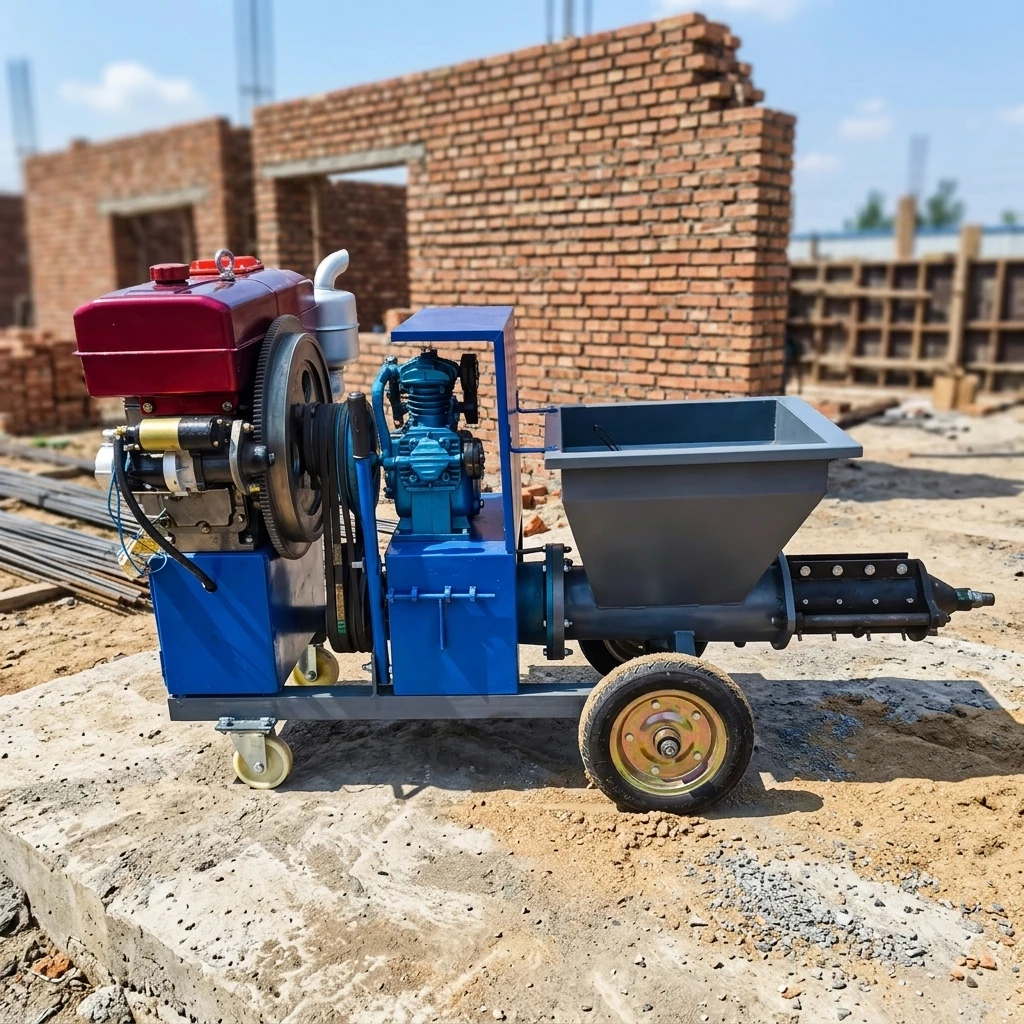 Customized Diesel Concrete Wall Spraying Gun Sand Cement Mortar Shotcrete Mortar Spraying Machine