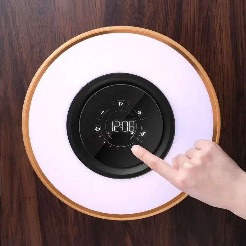 New Trend Wooden Smart Light Emitting Diode Desk Lamp Sleep Mode with Speaker and Wireless Charger Desk Lamp Tree