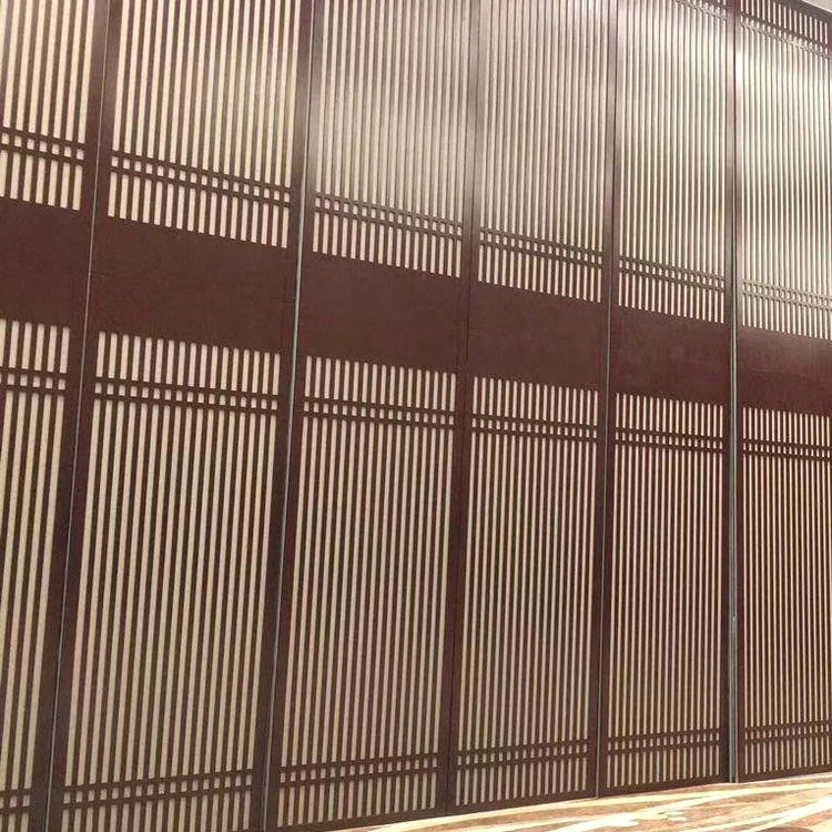 Half Height Hanging Screen Interior Decoration Folding 85mm Thickness Foldable Wooden Partition Wall