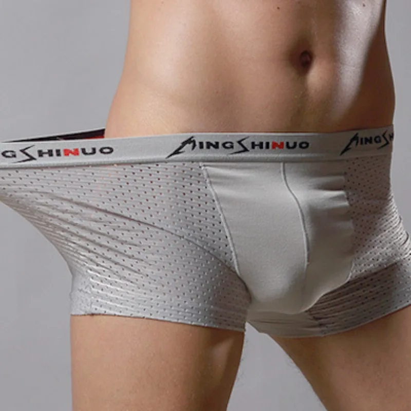 

Hight Quality New Practical Useful Durable Underwear Boxer Briefs Large Size Men Mesh Panties 1pcs Comfortable
