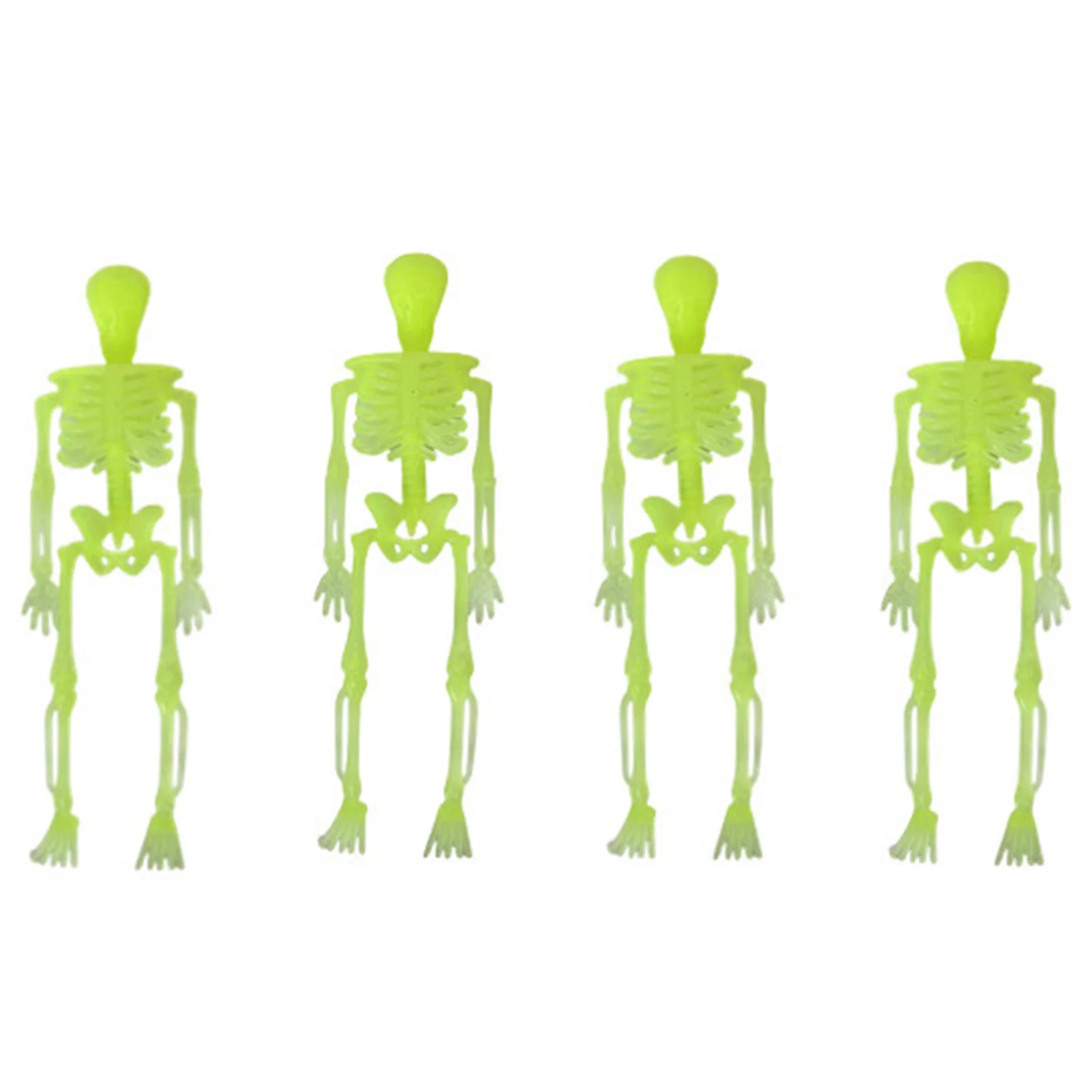 8pcs Halloween Skeleton Full Body Luminous Life Size Body Skeleton Model for Haunted Houses Cemeteries