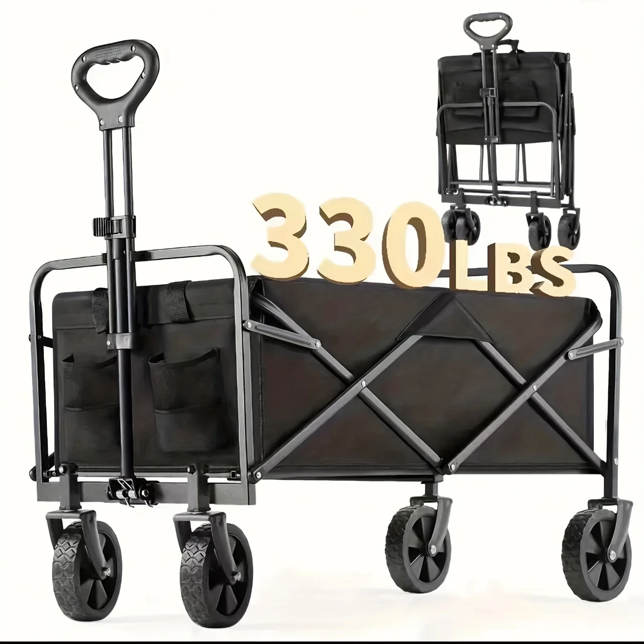 Outdoor-Van-Trolley, robust, faltbar, faltbar, mit minimalem Faltdesign, tragbarer Mehrzweck-Einkaufswagen