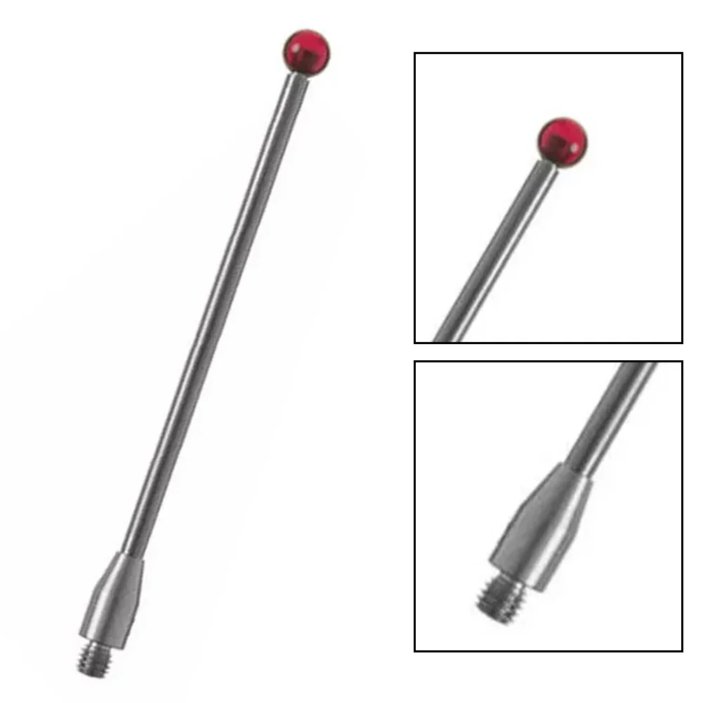 CMM Styli M 3 Thread 4.0mm Ball Tungsten Carbide Stem L50mm For A-5003-0061 Total Length 50mm 2.0mm Rod Diameter CMM Stylus