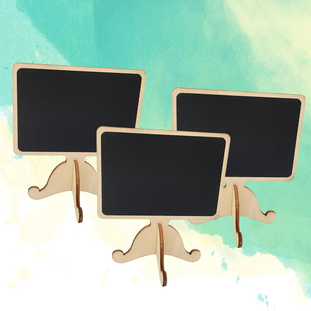 12Pcs Mini Chalkboards with Wooden Frame Erasable Message Signs for Table Place Card Restaurant Menu Store Sale Display Black