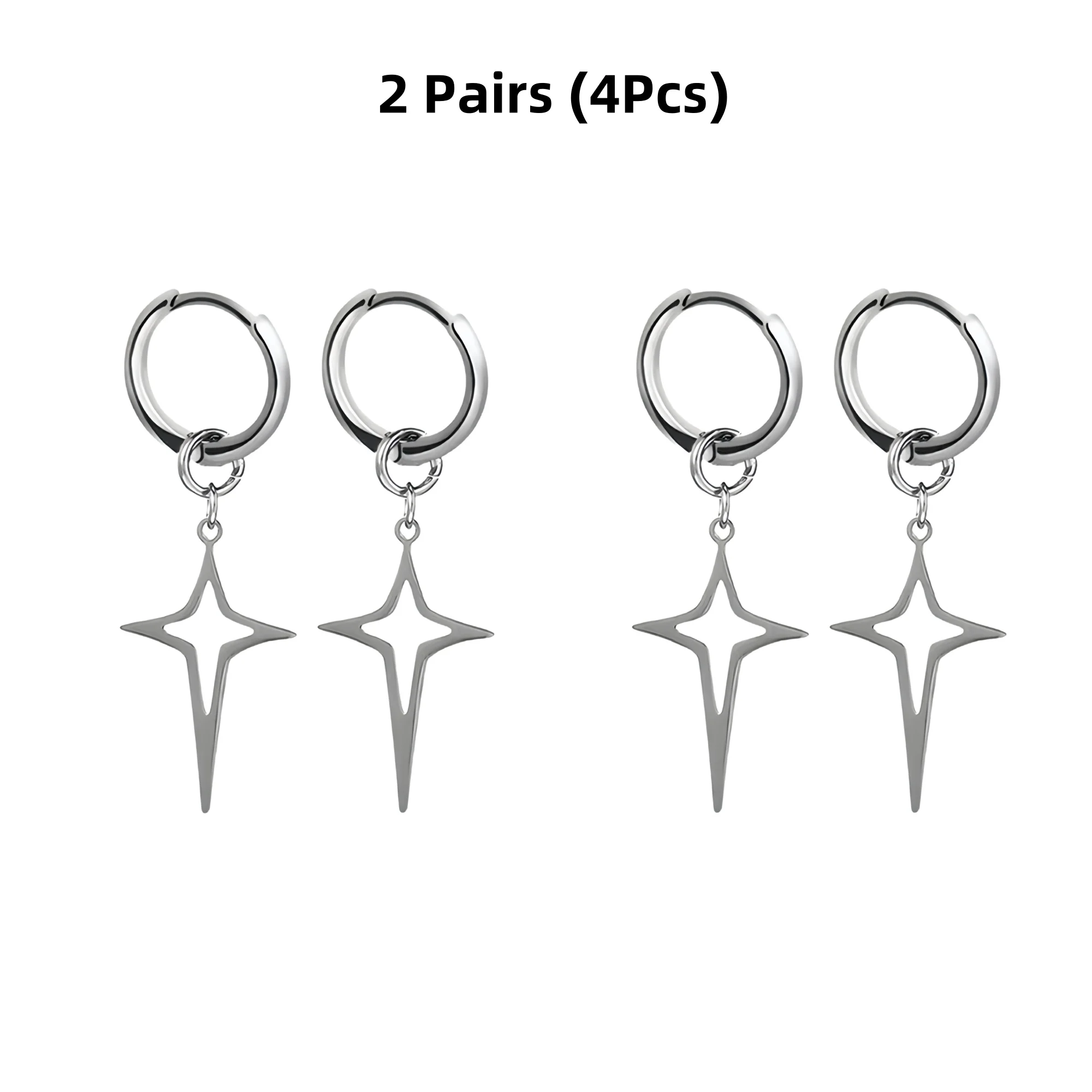 1-10Pairs Stern Unregelmäßige Nette Frau Edelstahl Baumeln Ohrringe für Mann Romantische Y2K Überspannung Schmuck Täglichen party Neue