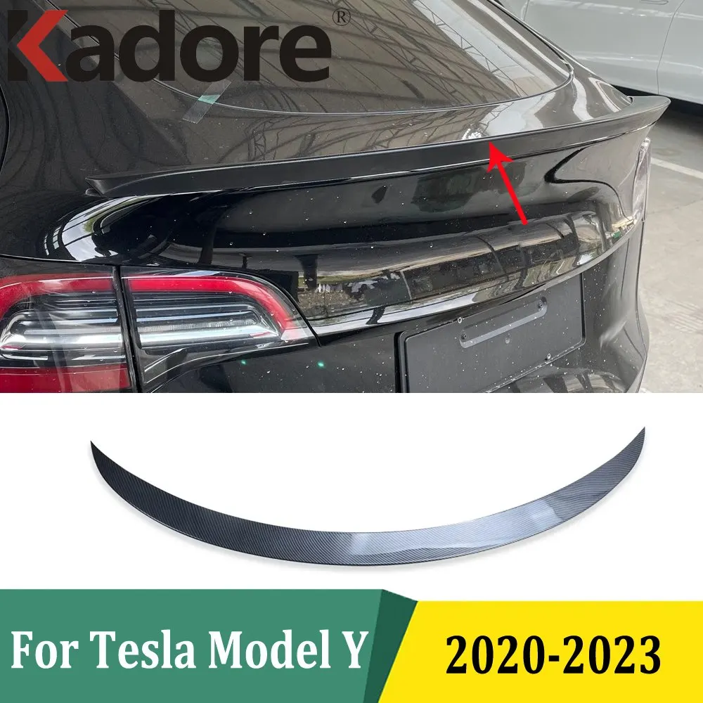 

Накладка на заднюю крышку багажника для Tesla Model Y 2020 2021 2022 2023, протектор задних ворот, внешние аксессуары, ABS углеродное волокно