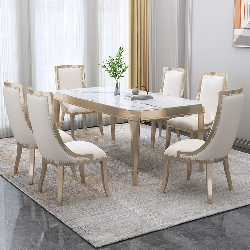 

Salon Luxury Modern Dining Tables Design Vintage Wood Living Room Dining Tables Set 4 Chairs Compact Muebles Trendy Furniture