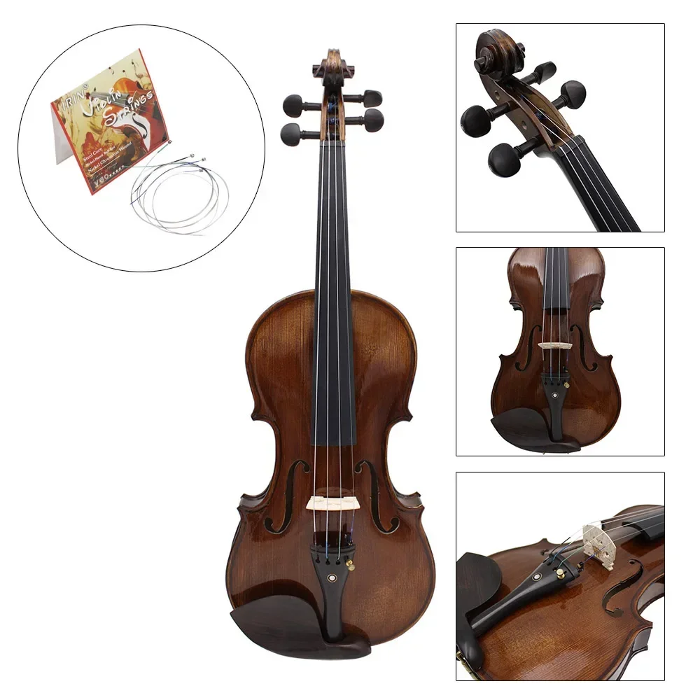 IRIN Violin Strings Viola Cello Strings (E-A-D-G) Nickel Silver Professional Beginners Practice Violin String Violin Accessories