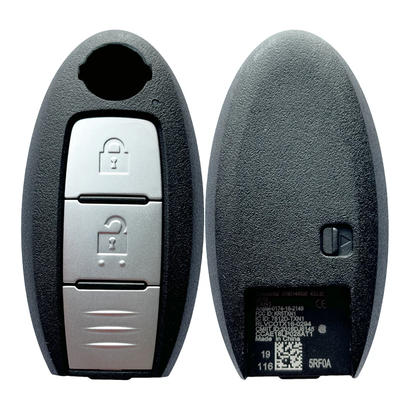 HNKeys S180144500 for Nissan Kicks X-Trail 2019 2020 Proximity Smart Car Key Fob 433.92MHz 4A Chip NCF29A1M KR5TXN1 285E3-5RF0A