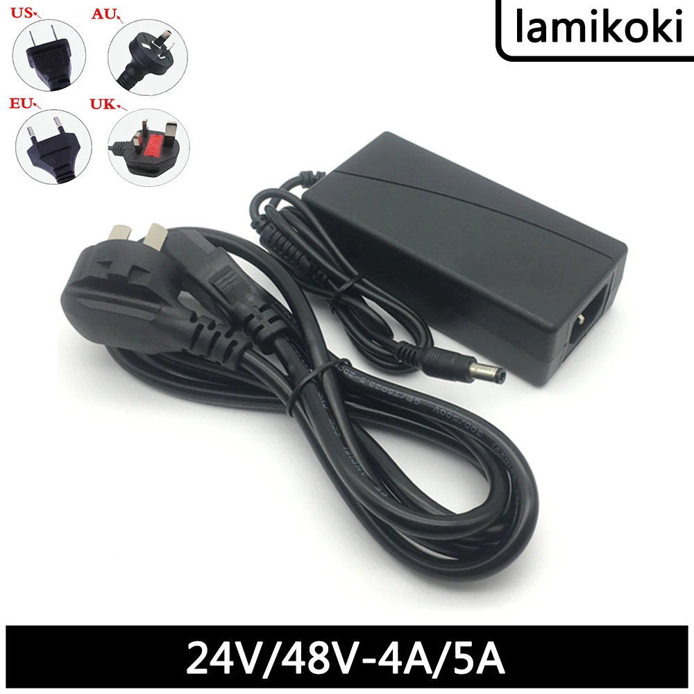 48V POE Switch Power Supply 24V 4A 5A Adapter Surveillance Camera 100W High Power Switch Power Cord