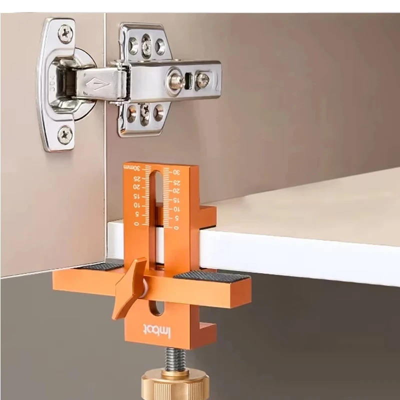 2 pc Woodworking Cabinet Door Jig: Quick Positioning, Aluminum, 7-40mm Adjustable