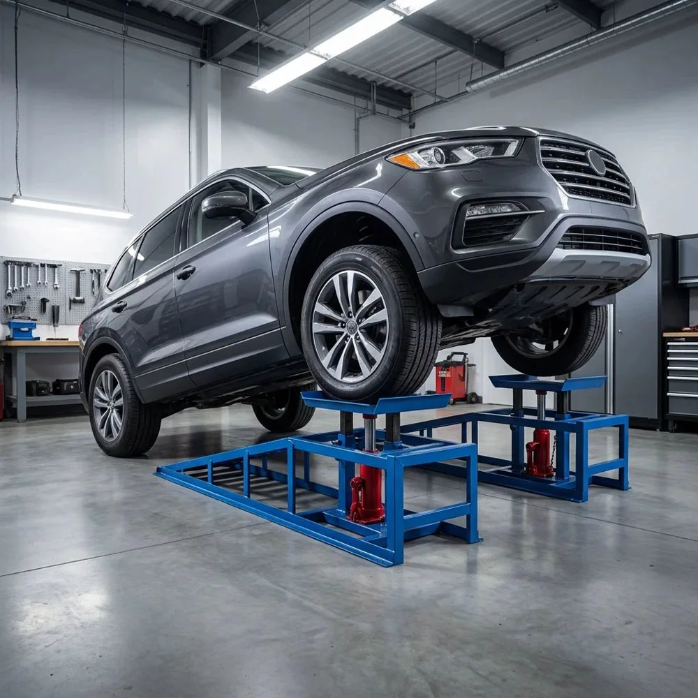 

On Sale A Pair Hydraulic Car Lifting Ramp Heavy Duty Auto Maintenance Ramp For Garage Workshop Vehicle Repairing 2000KGS Ramps