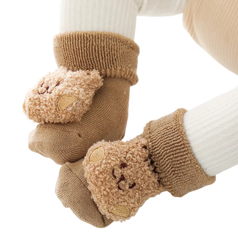 Newborn Baby Girl Boy Socks Slipper Socks Kids Accessories Warm Thick Grip Socks Cosy Winter Socks