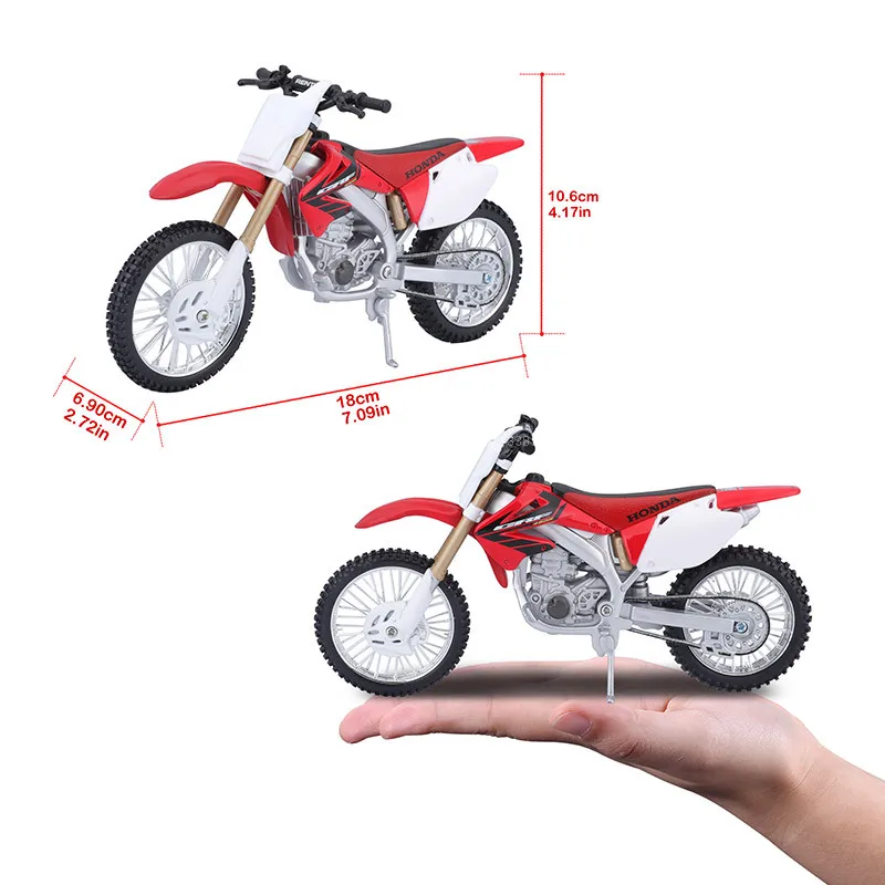 Maisto 1:12 Honda CRF450R alloy motorcycle model classic brand motorcycle die-casting static model collection gift toy