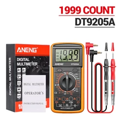 DT9205A Digital Multimeter AC/DC Transistor Tester Electrical NCV Test Meter Profesional Analog for Electrical Tools