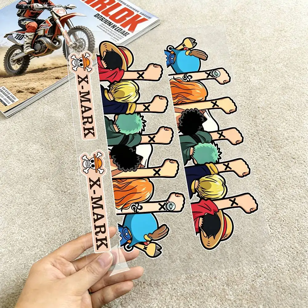 Monkey D. Luffy one piece Waterproof Reflective Motorbike Stickers Easy Peel Removable Decals for Motorcycle Car