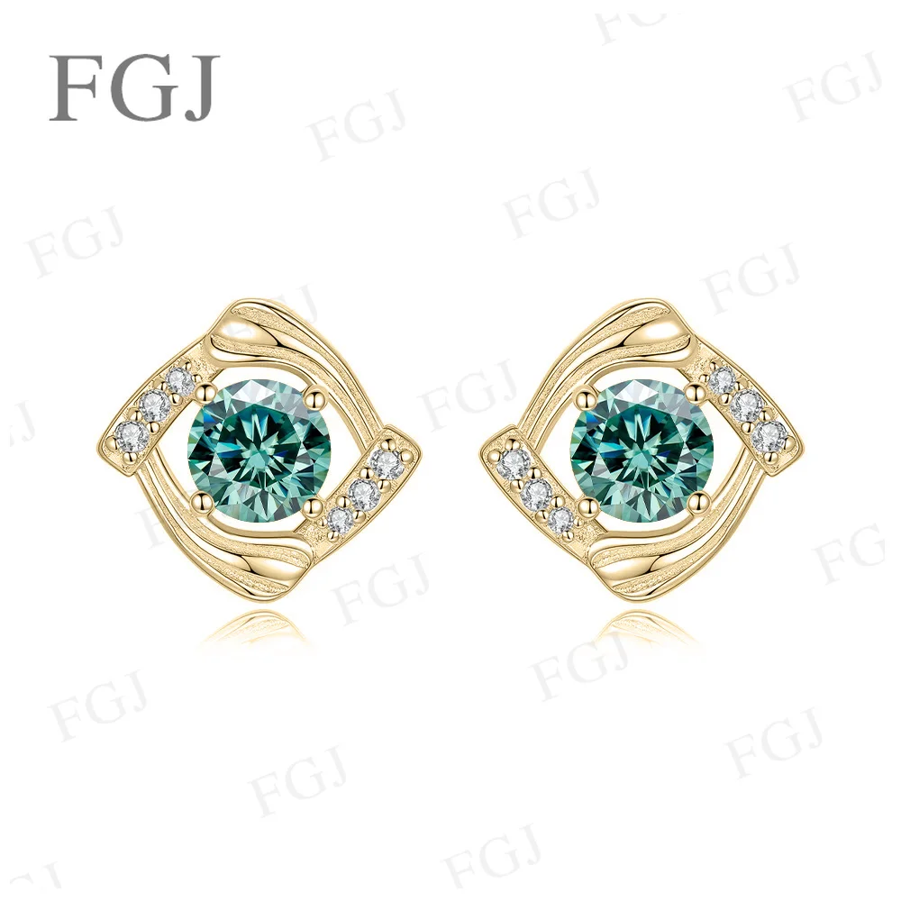 1ct Moissanit-Ohrringe, D-Farbe, VVS1, S925-Sterlingsilber, Ohrstecker für Damen, Geburtstagsfeier, hochwertiger edler Schmuck, Geschenk – Detail 7