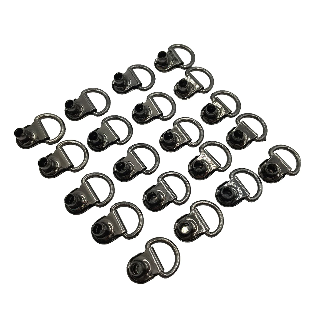 Shoelace Buckles Alloy Hooks with Rivets for Outdoor Climbing Boot Lace Replacement Sewing Accessories