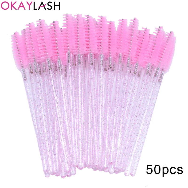 Brosses à cils jetables, 100 pièces, bobines, Micro baguettes de Mascara, peignes, vente en gros pour le maquillage d'extension de cils