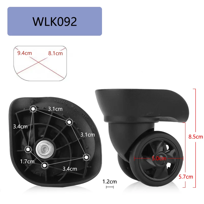 Suitable for WLK092 Suitcase Universal Wheel Luggage Accessories Spare Parts for Trolleys Wheel Replacement Repair