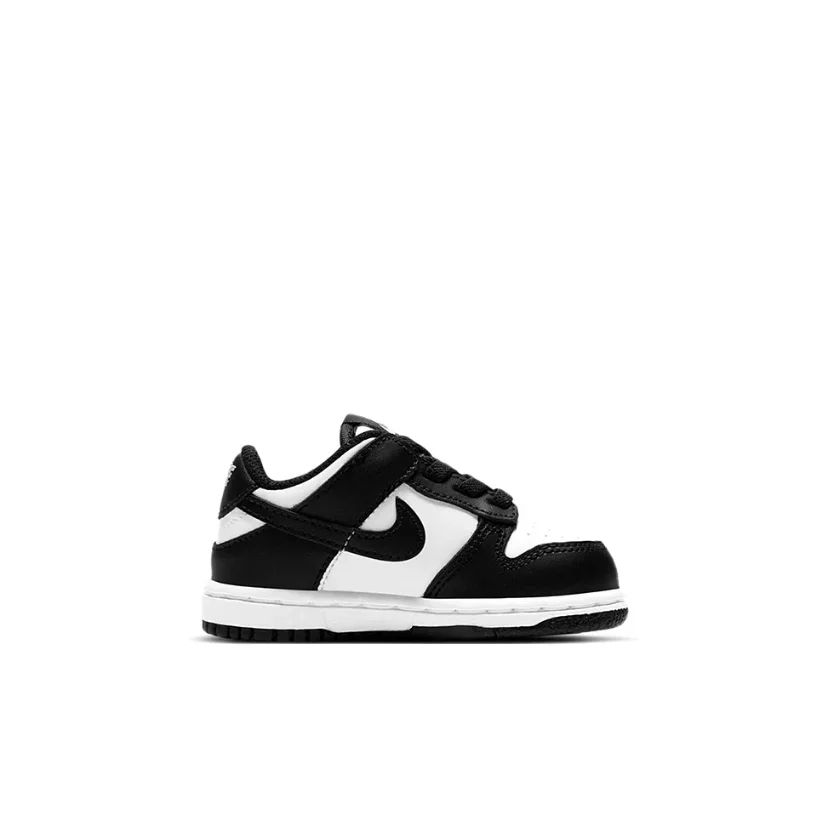 Nike Dunk white/black Trendy and versatile lightweight non-slip wear-resistant toddler shoes black and white Infant and toddler