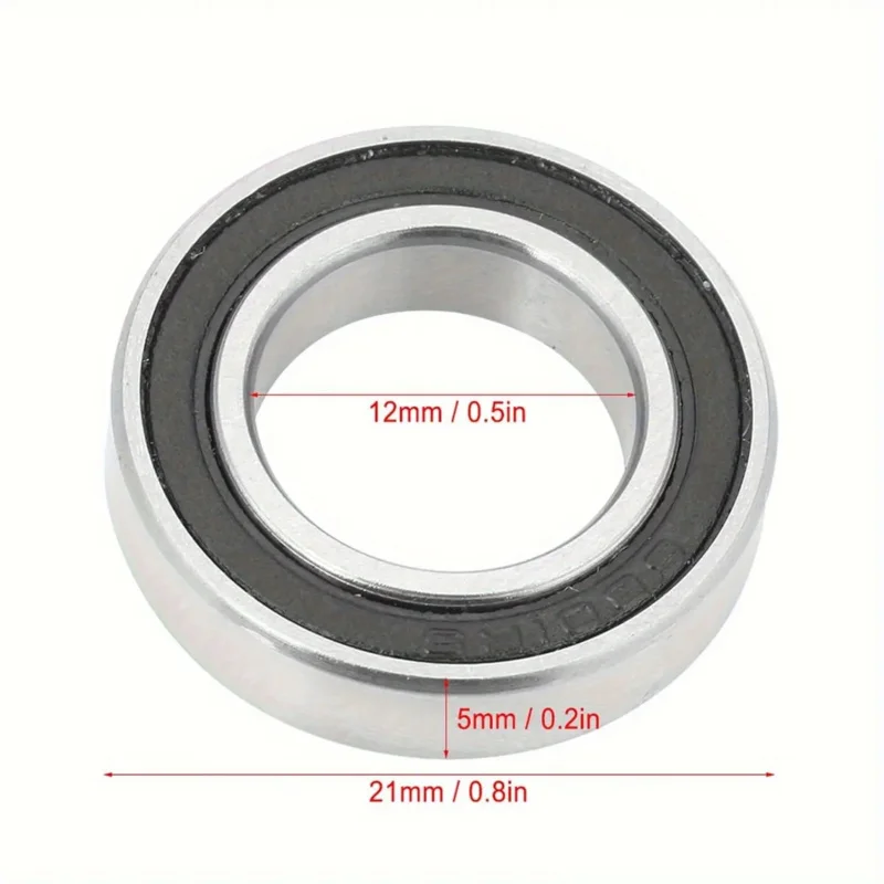 10 قطعة 6801-2RS الأخدود العميق محمل الأخدود العميق ، 6801-2RS تحمل الكرة تحمل 12X21X5 مللي متر ، محامل المطاط مختومة