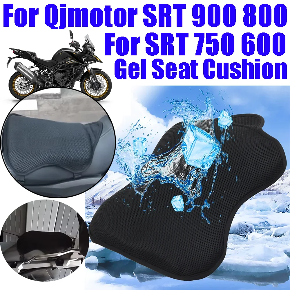 For Qjmotor QJ SRT 900 800 750 600 SX X SRT800 SRT900 SRT900SX Motorcycle Accessories Gel Seat Cushion Cover Pressure Relief Pad