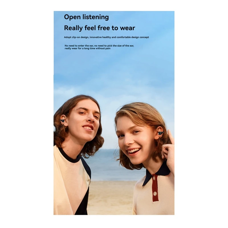 Auriculares inalámbricos de conducción ósea con Clip para la oreja, cascos inalámbricos Bluetooth 5,3 para correr y andar en bicicleta