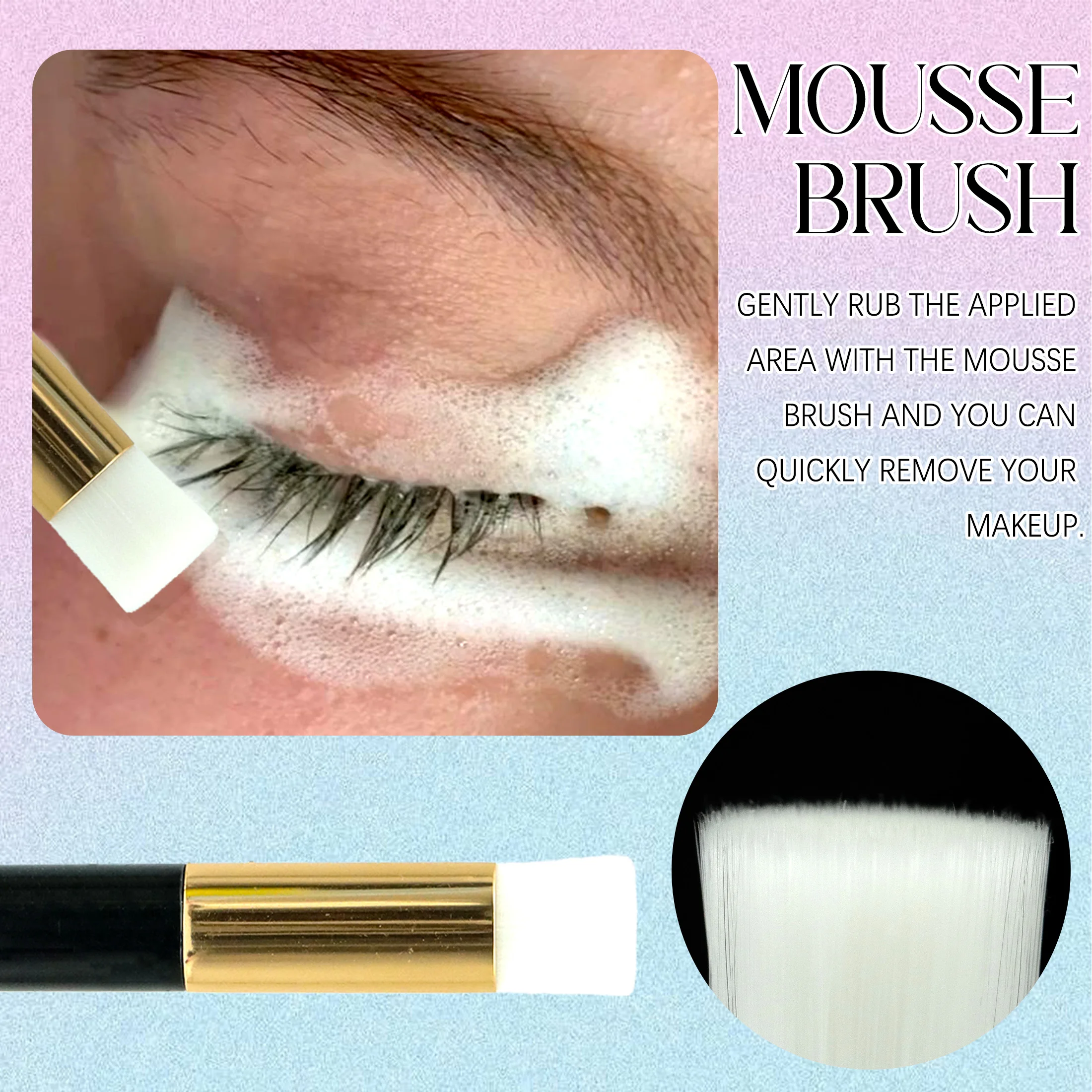 50ml Lanthome Eyelash Extension Shampoo Foam Eyelid Deep Clean Cleanser For Makeup Tools Mascara Remover Glue Salon Home Use