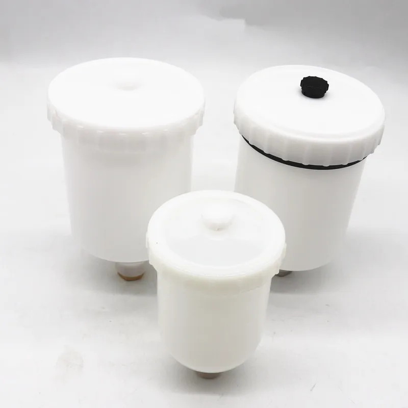 1pcs 250ml and 600ml Plastic Spray Paint Cup Sprayer Cup Air Gravity Feed Paint Spray Pot Thread Connector for Spray Gun Parts