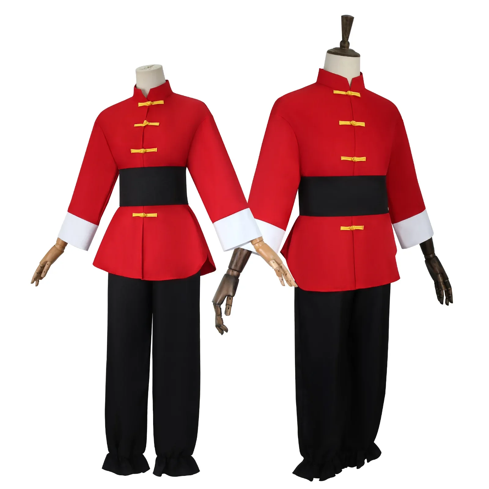 Tendou Akane Cosplay Costume Anime Ranma 1/2 Chinese Style Red Uniform Top Pants Unisex Halloween Carnival Party Suit Outfits