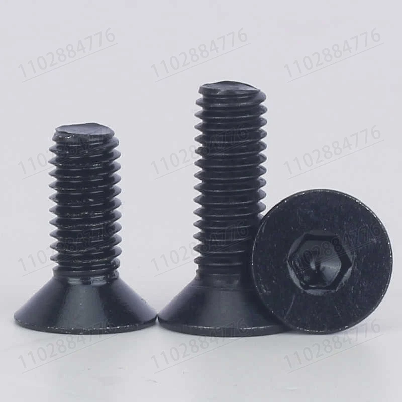 10~50pcs  M3 M4 M5 M6 M8 M10 Black Nylon Countersunk Head Screws Plastic Phillips Flat Machine Screw Length 4-40mm