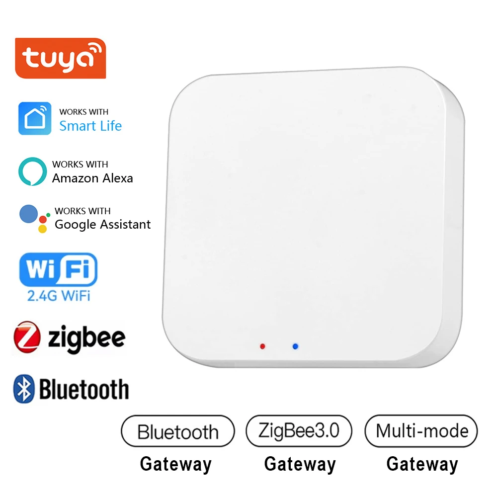

Tuya Smart Bluetooth Gateway/ZigBee3.0 Gateway/Multi-model Gateway Wireless Bridge Hub Work with Smart Life App Remote Control