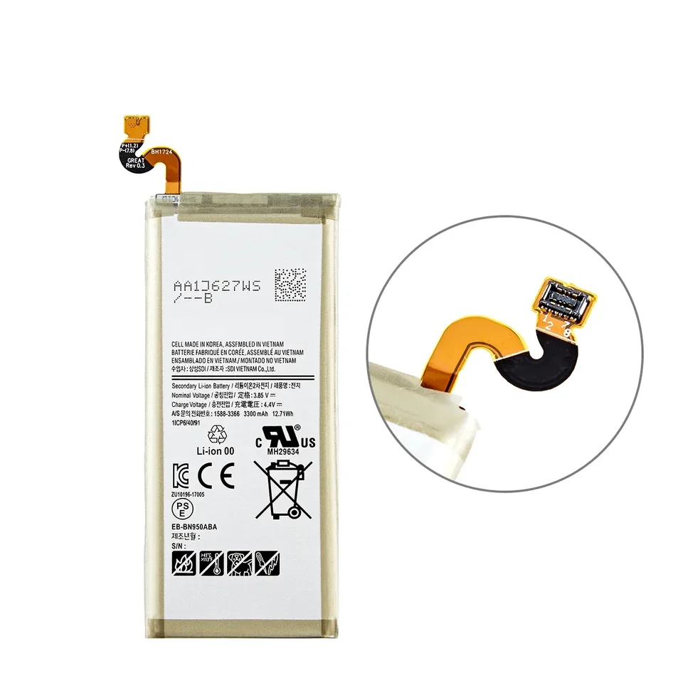 Batería nueva EB-BN950ABA EB-BN950ABE 3300mAh para Samsung Galaxy Note 8 N9500 N9508 SM-N950 N950F N950U N950A N950N + herramientas 3