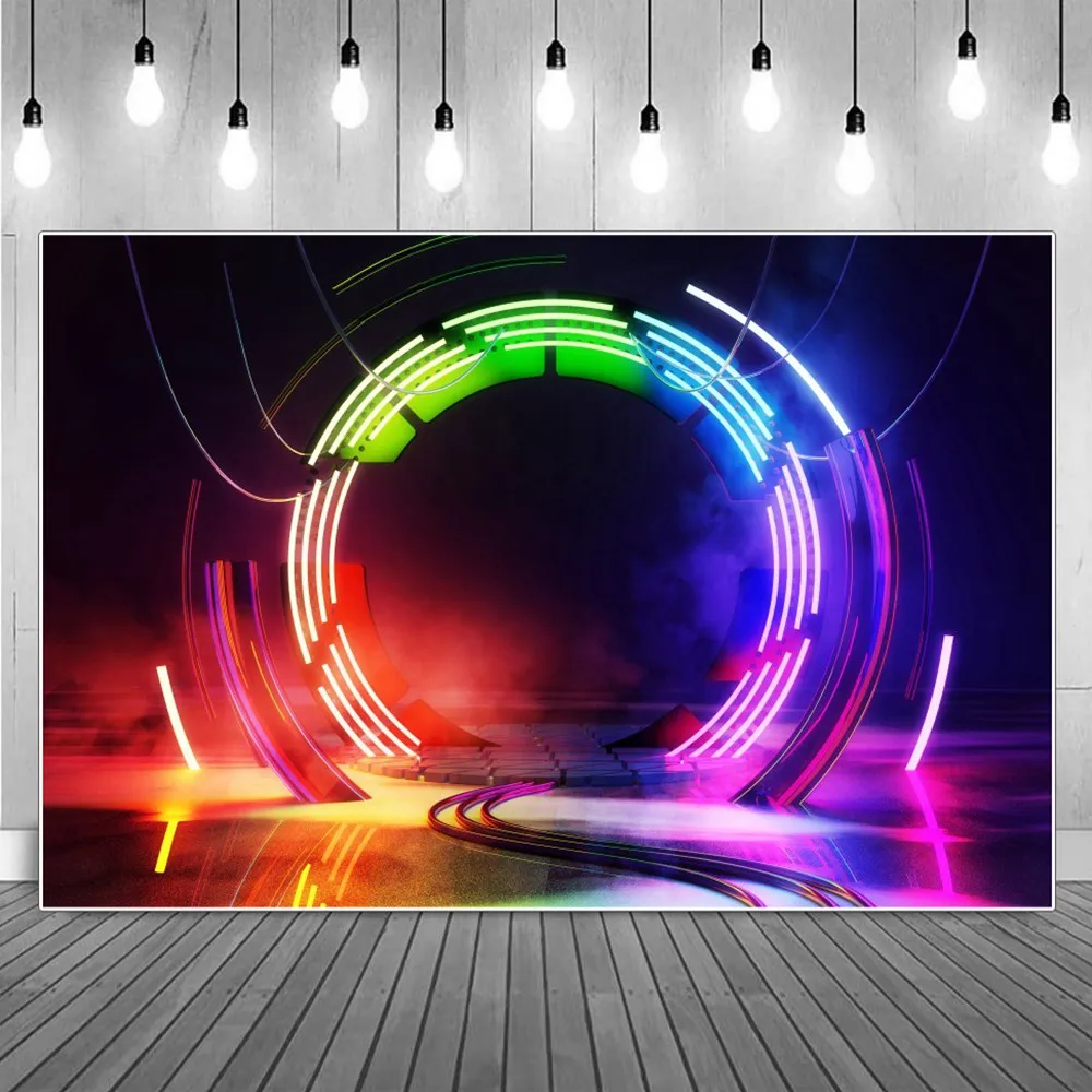 Fantasy Gradient รอบเวทีเด็กการถ่ายภาพพื้นหลัง Custom Home Studio Party Photocall ถ่ายภาพฉากหลัง