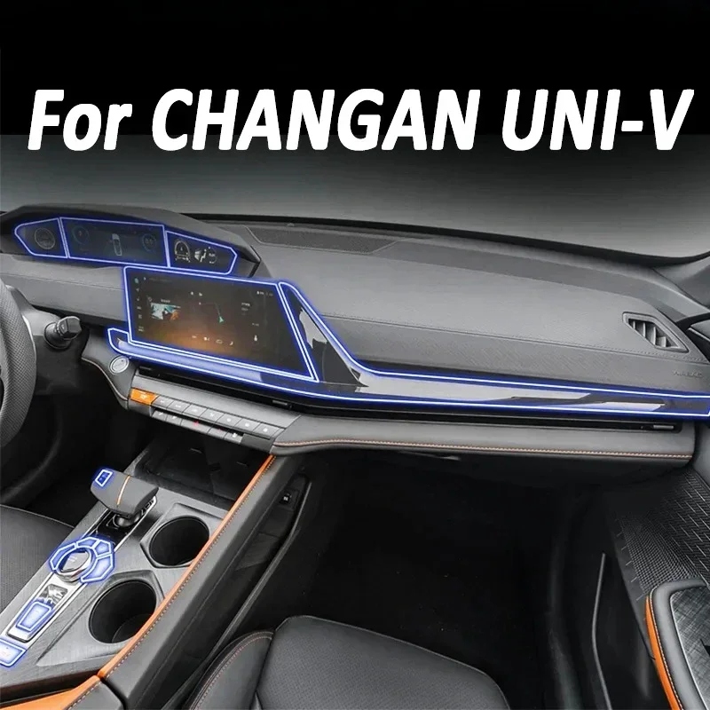 

For CHANGAN UNI-V UNIV 2021-2023 Car Door Center Console Media Dashboard Navigation TPU Anti-scratch Protector Film Car Interior