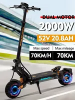 Kukirin G2master 2000W 52V 21AH Dual Motor Electric Scooter Max Speed 70km/h Max Range 70km Led Display Hydraulic Brake Foldable
