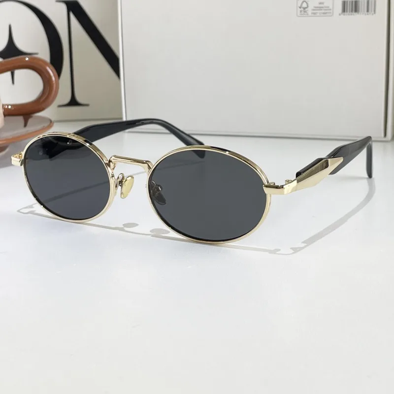 2026 Metal Frame Elliptical Sunglasses Splicing Fashion Sunglasses Female Aesthetics Brand Designer Sheet Sunglasses UV400