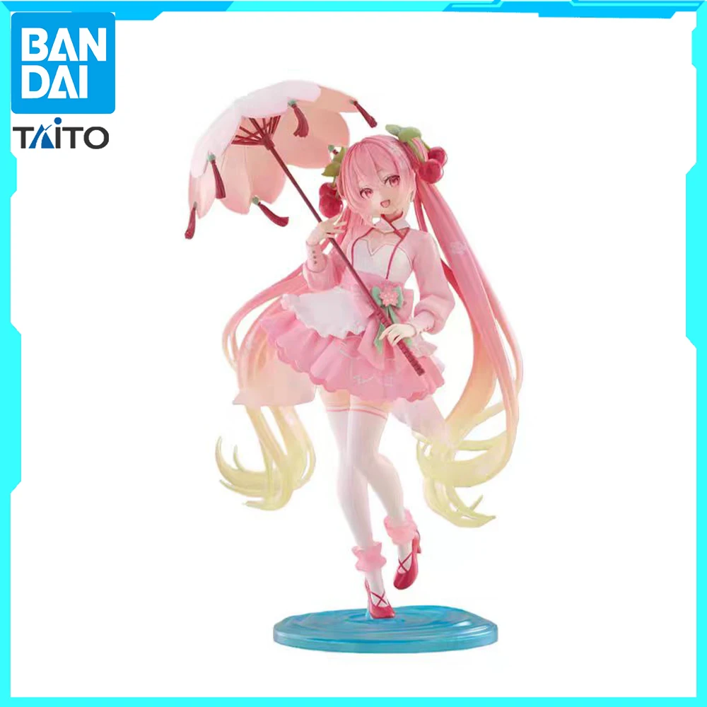 original-sakura-hatsune-miku-cherry-hair-ornament-pink-umbrella-maid-dress-standing-figure-desk-ornament-collectible-gift