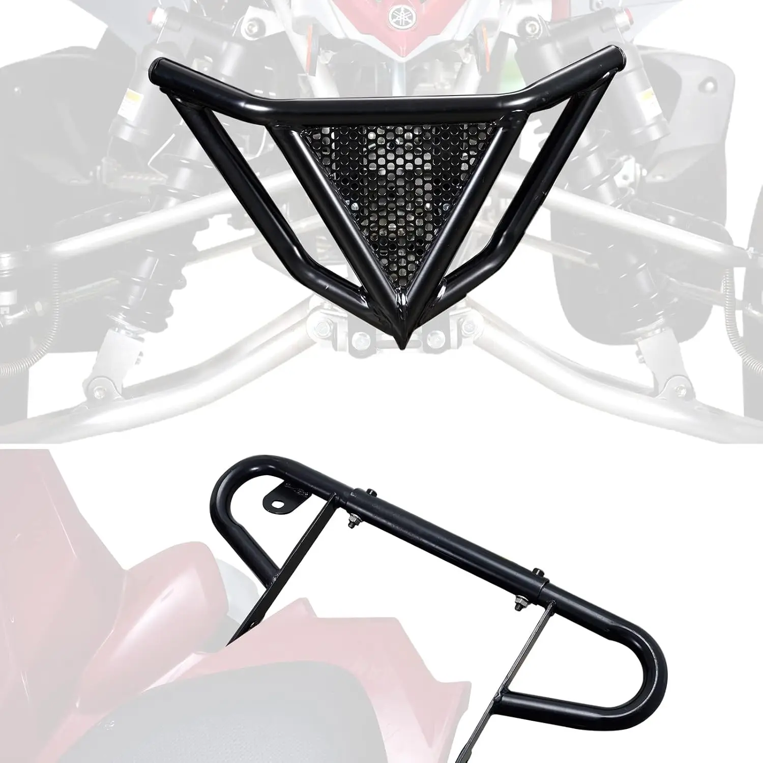 Front Bumper Guard & Rack Rear Wide Grab Bar for 2006-2022 Yamaha Raptor 700/700R Accessories