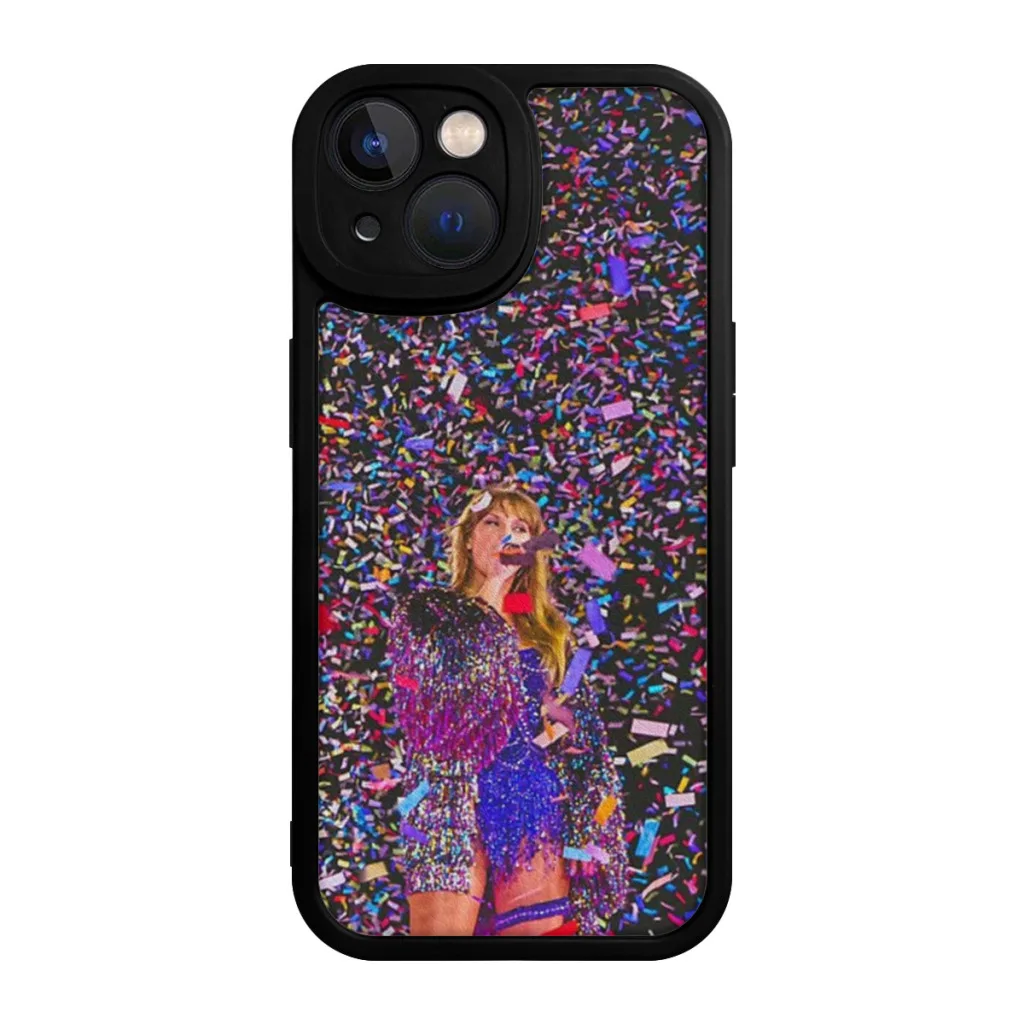 

Taylor confetti falling eras tour swift picture Phone Case For iPhone 15 Pro Max Silicone Shell